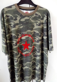 Camiseta de algodón con estampado del ejército