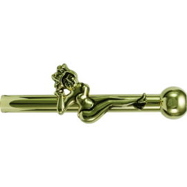 snu60. golden snuff tube with Pin-Up Model 6 cm, snorter