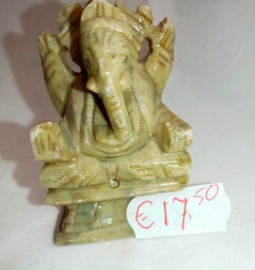 Massief Groen Spekstenen Ganesha Boedha Beeld 5cm