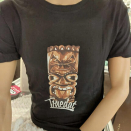 T-shirt in cotone organico al 100% con maschera Tiki