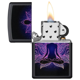 Zippo Lighter - Diseño espiritual (luz negra)