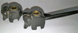 Handgefertigte kleine Räucherpfeife aus Holz, 12 cm, Elefant