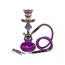 Mooie Paarse Sahbi Shisha, Hookah 26 cm, 1 buis