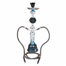 Shisha Black Atlas 56 cm met 2 slangen,