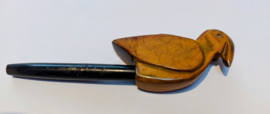 Piccola pipa da affumicatore in legno da 12 cm, pappagallo