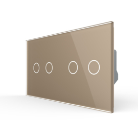 Livolo | Goud | 2+2 | Aan/Uit | Wifi | Smart Home