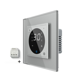 Livolo | Grijs | SR | Thermostaat | Met ingebouwde temperatuursensor | Mini NO contact voor CV ketels | EC | Smart Home