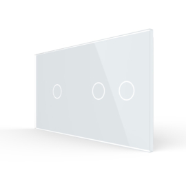 Livolo | Wit glasplaat | Touchschakelaar | 1+2