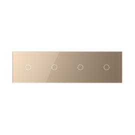 Livolo | Goud | 1+1+1+1 | Glasplaat | Touchschakelaar