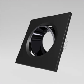 Inbouwspot | Zwart | 1 | LED | Kantelbaar en Richtbaar | Vierkant | Dimbaar