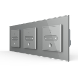 Livolo | Grijs | SR+SR+SR | Slide-Dimmer | Wisselschakelaar | EC | Smart Home