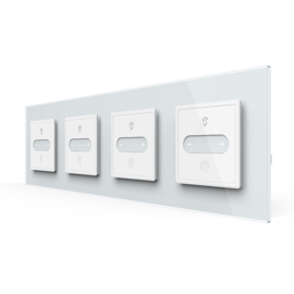 Livolo | Wit | SR+SR+SR+SR | Slide-Dimmer | Wisselschakelaar | EC | Smart Home