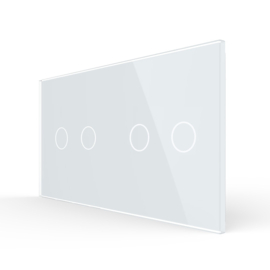 Livolo | Wit glasplaat | Touchschakelaar | 2+2