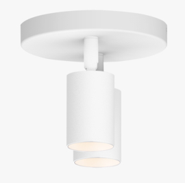 Plafondlamp | Wit | 2 | LED spot | Rond | Verstelbaar | Dimbaar