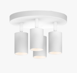 Plafondlamp | Wit | 4 | LED spot | Rond | Verstelbaar | Dimbaar