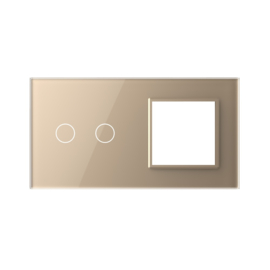 Livolo | Goud | 2+SR | Glasplaat | Combinatie