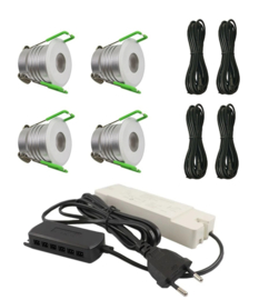 LED | Complete Veranda Set | Deluxe 2 | 4 Inbouwspots | Niet dimbaar