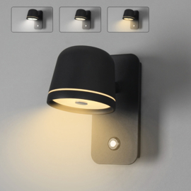 Wandverlichting | Zwart | 1 | LED | Met touch dimmer | Dim to Warm