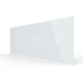 Livolo | Wit glasplaat | Touchschakelaar | 1+2+1