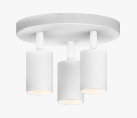 Plafondlamp | Wit | 3 | LED spot | Rond | Verstelbaar | Dimbaar