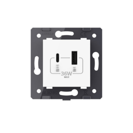 Livolo | Module | SR | USB + USB type C aansluiting | Wit