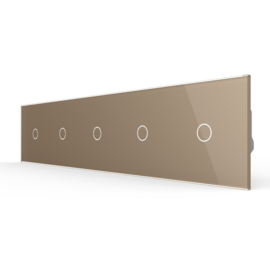 Livolo | Goud | 1+1+1+1+1 | Dimmer | Afstandsbediening