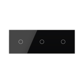 Livolo | Zwart | 1+1+1 | Glasplaat | Touchschakelaar