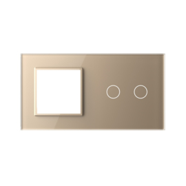 Livolo | Goud | SR+2 | Glasplaat | Combinatie