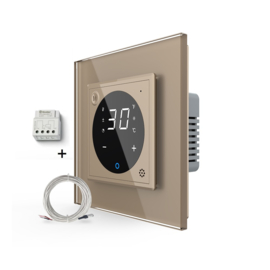 Livolo | Goud | SR | Thermostaat | Met externe temperatuursensor | Mini NO contact voor CV ketels | EC | Smart Home