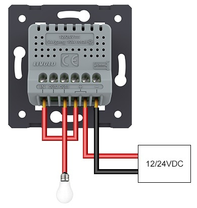 Livolo | Module | Enkelpolige schakelaar | 12 of 24V DC