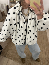 Polkadot jacket - white/black