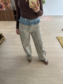 Panter wide leg jeans Queen Hearts - beige