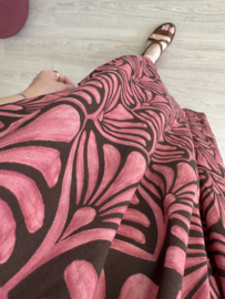 Print smog long dress - pink