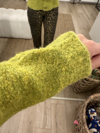 Bouclé button cardigan Azzurro - green