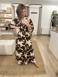 Print maxi dress Azzurro - cow