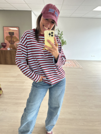Stripe longsleeve - bordeaux/blue light
