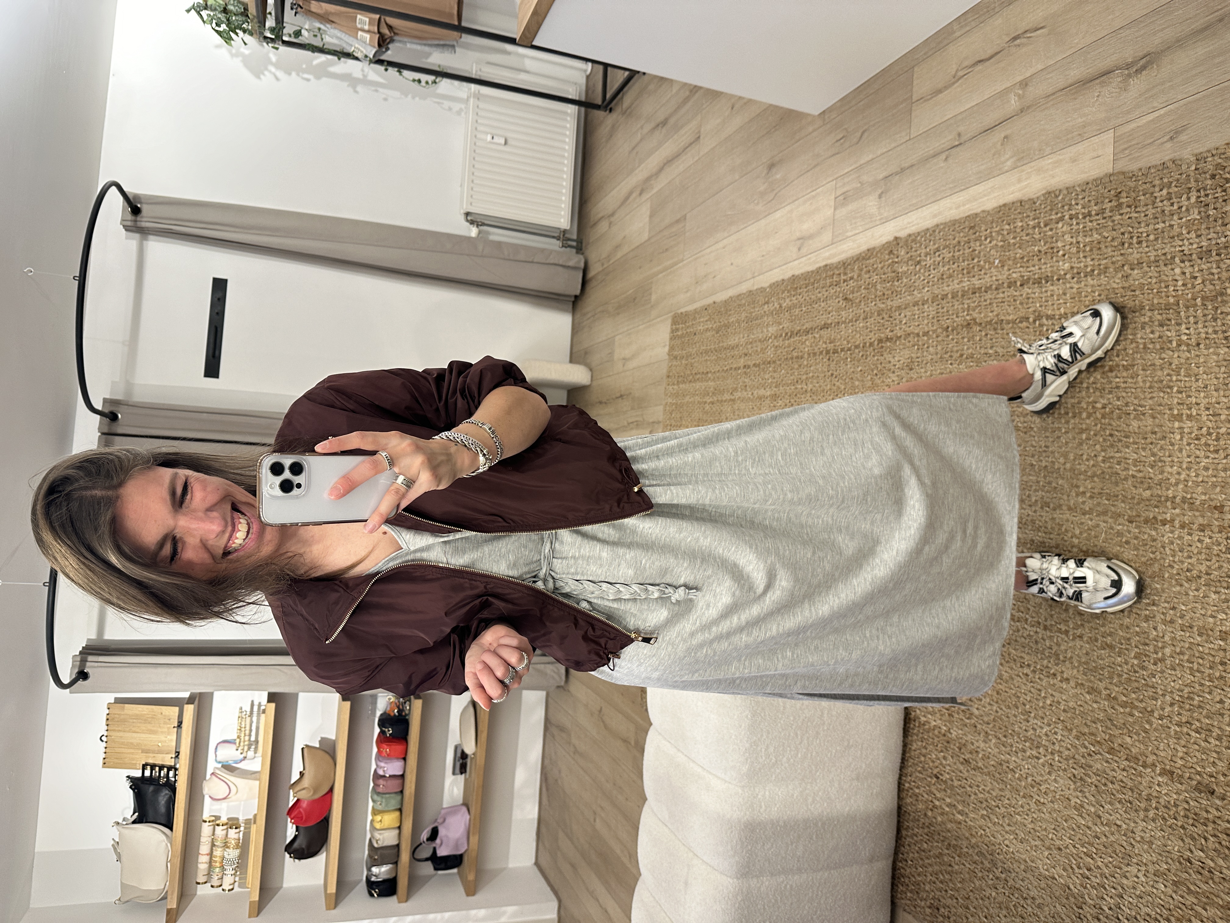 T-shirt split dress - grey