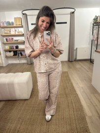 Panter puff blouse Azzurro - brown