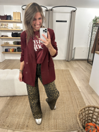 Oversized blazer Azzurro - bordeaux