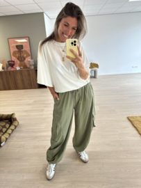 Parachut cord pants - army green
