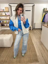Ruffle puff blouse Azzurro - blue