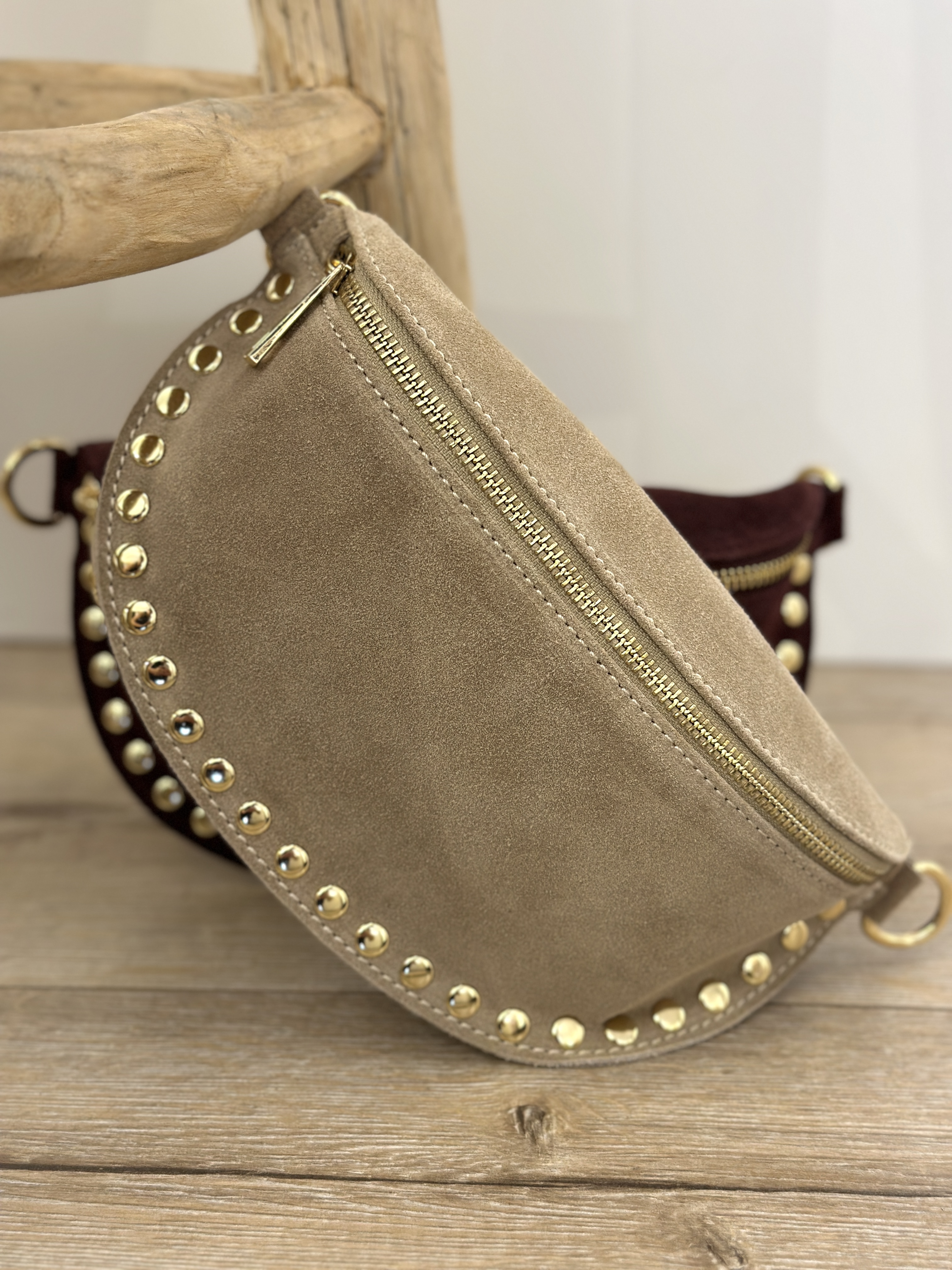 Suède debby bag - sand
