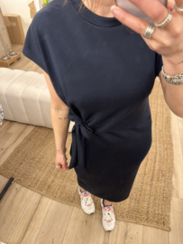Knot short dress - dark blue
