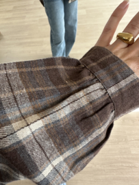 Check pocket blouse - dark brown 2.0
