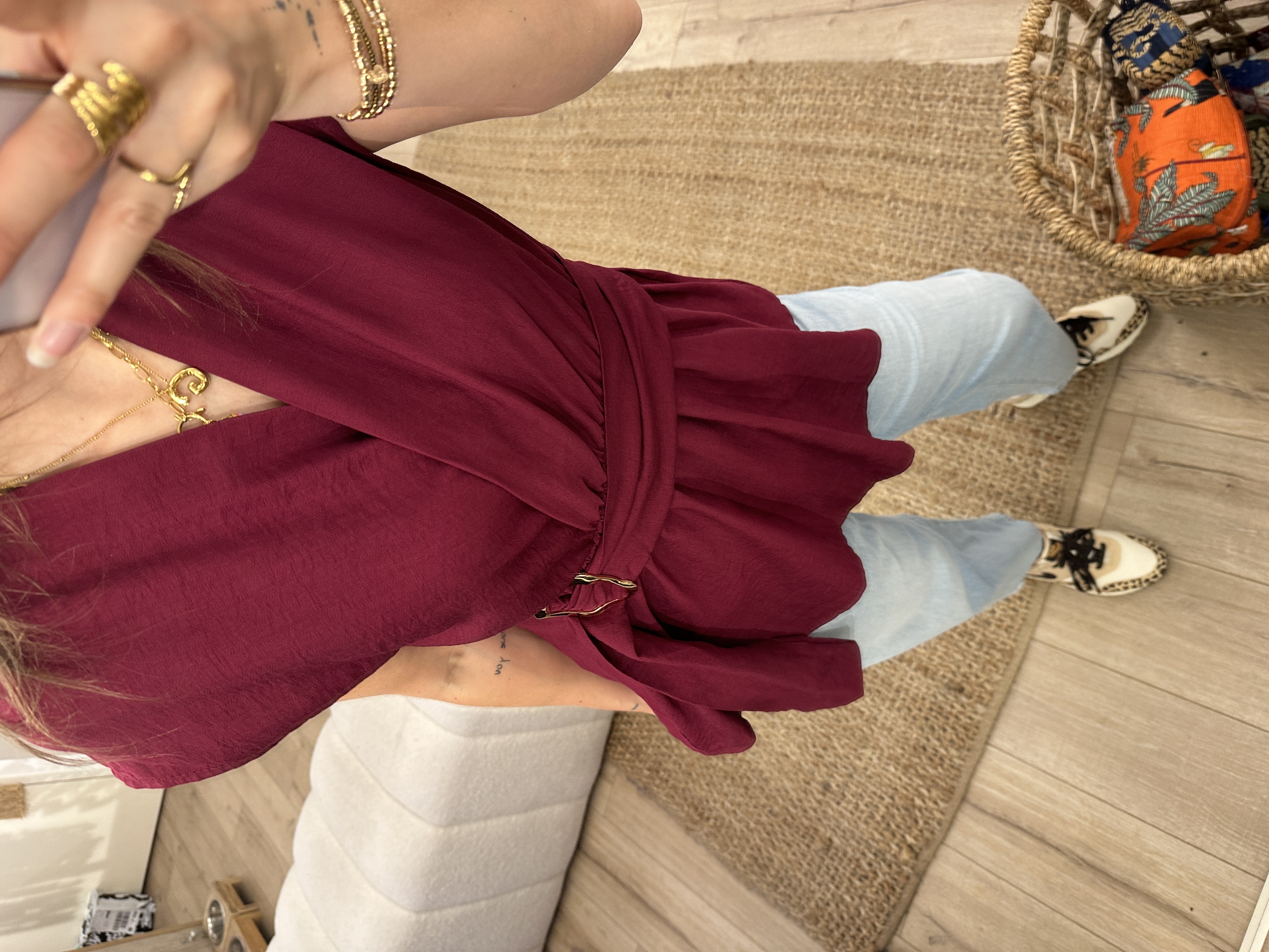 Buckle top Ambika - bordeaux