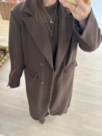 Long mantel coat Azzurro - dark brown