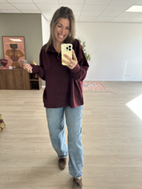 Soft polo pull - aubergine/bordeaux