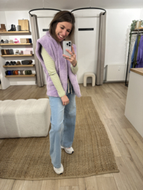 Fur gilet Azzurro - lila