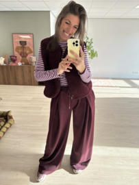 Teddy gilet - aubergine/bordeaux