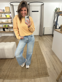 Stripe pull Azzurro - green/orange